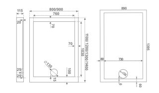 Акриловый поддон для душа Good Door Олимпик 130x90